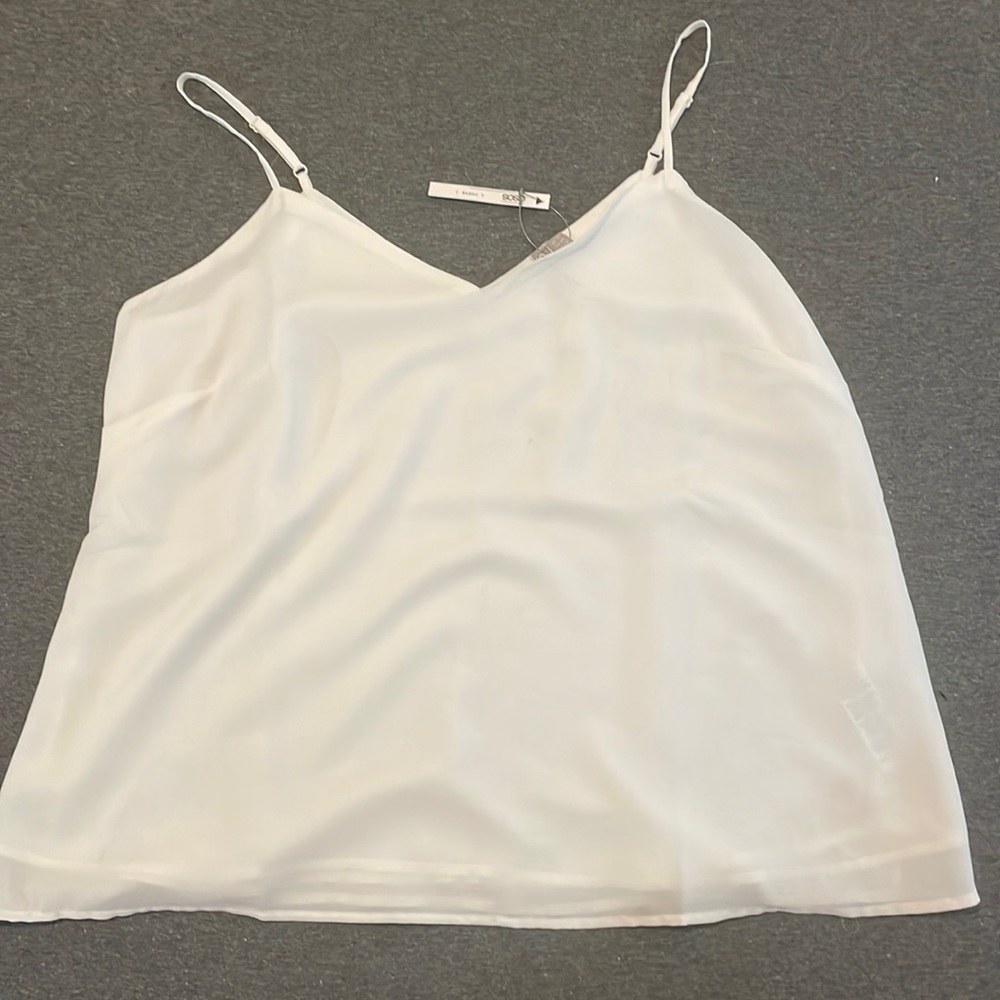 White dressy strap top